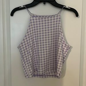 NWT Purple Gingham Gaze Tank Top